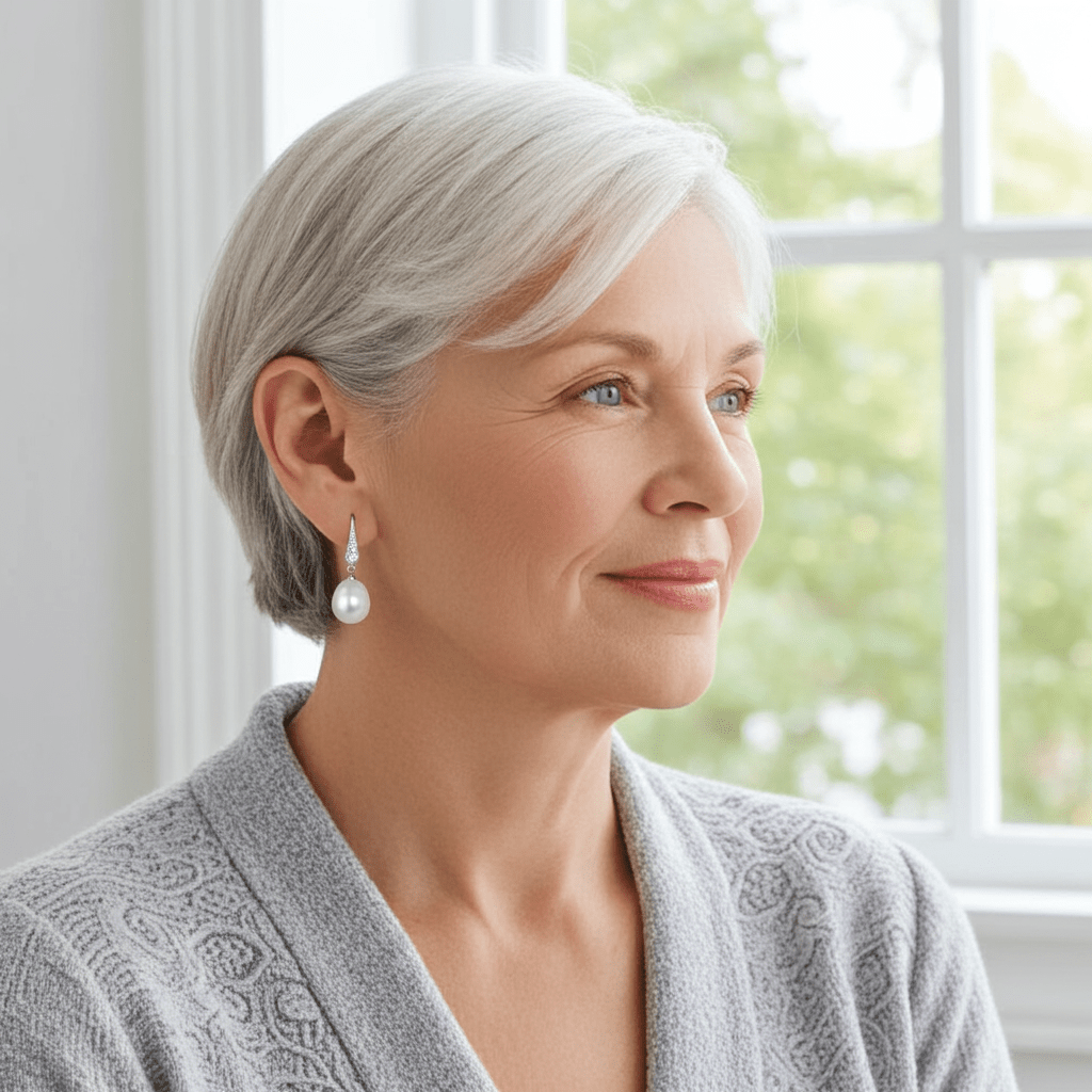 Elegant 925 Sterling Silver Pearl Drop Earrings – Hypoallergenic & Rhodium-Plated for Sensitive Skin | Amtikiss Casuals