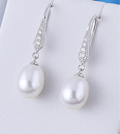 Elegant 925 Sterling Silver Pearl Drop Earrings – Hypoallergenic & Rhodium-Plated for Sensitive Skin | Amtikiss Casuals