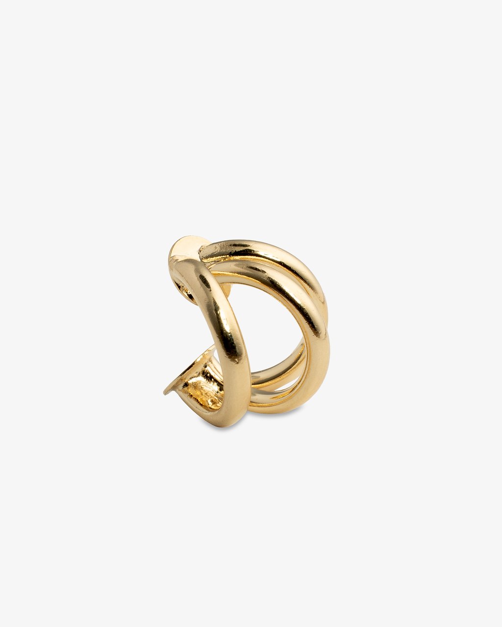 Ellen Sculptural Triple Loop Gold Ear Cuff