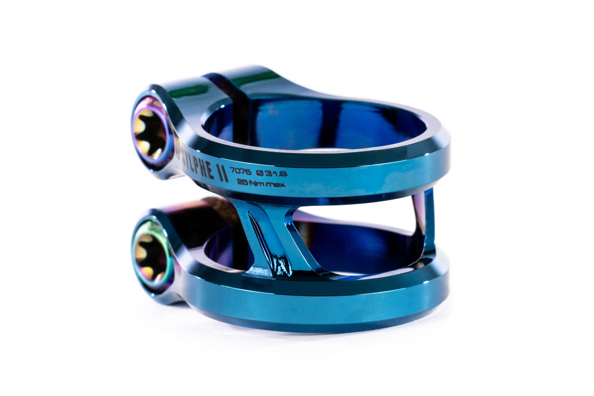 Ethic DTC Sylphe V2 Clamp 31.8mm - Chrome Blue