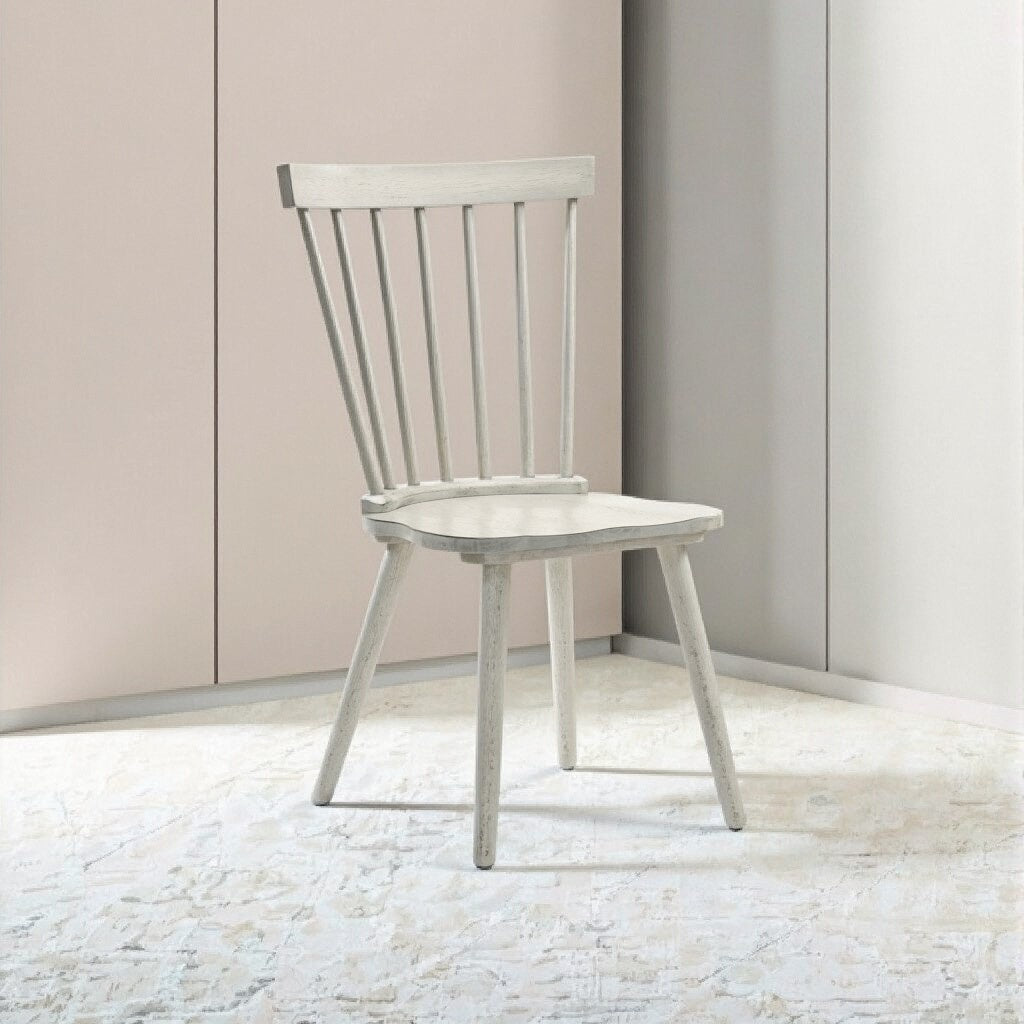 2-Piece Rustic Dining Side Chair Set, Solid Wood Frame, Farmhouse Modern Design, Easy Assembly