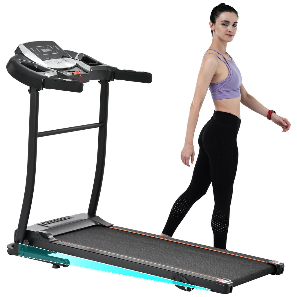 Treadmills for Home, Folding Treadmill with Incline and Heart Rate Sensor, 2.5HP Quiet Brushless with USB Charge Station, Small Space Portable Running Walking Machine, 300lbs Weight Capacity