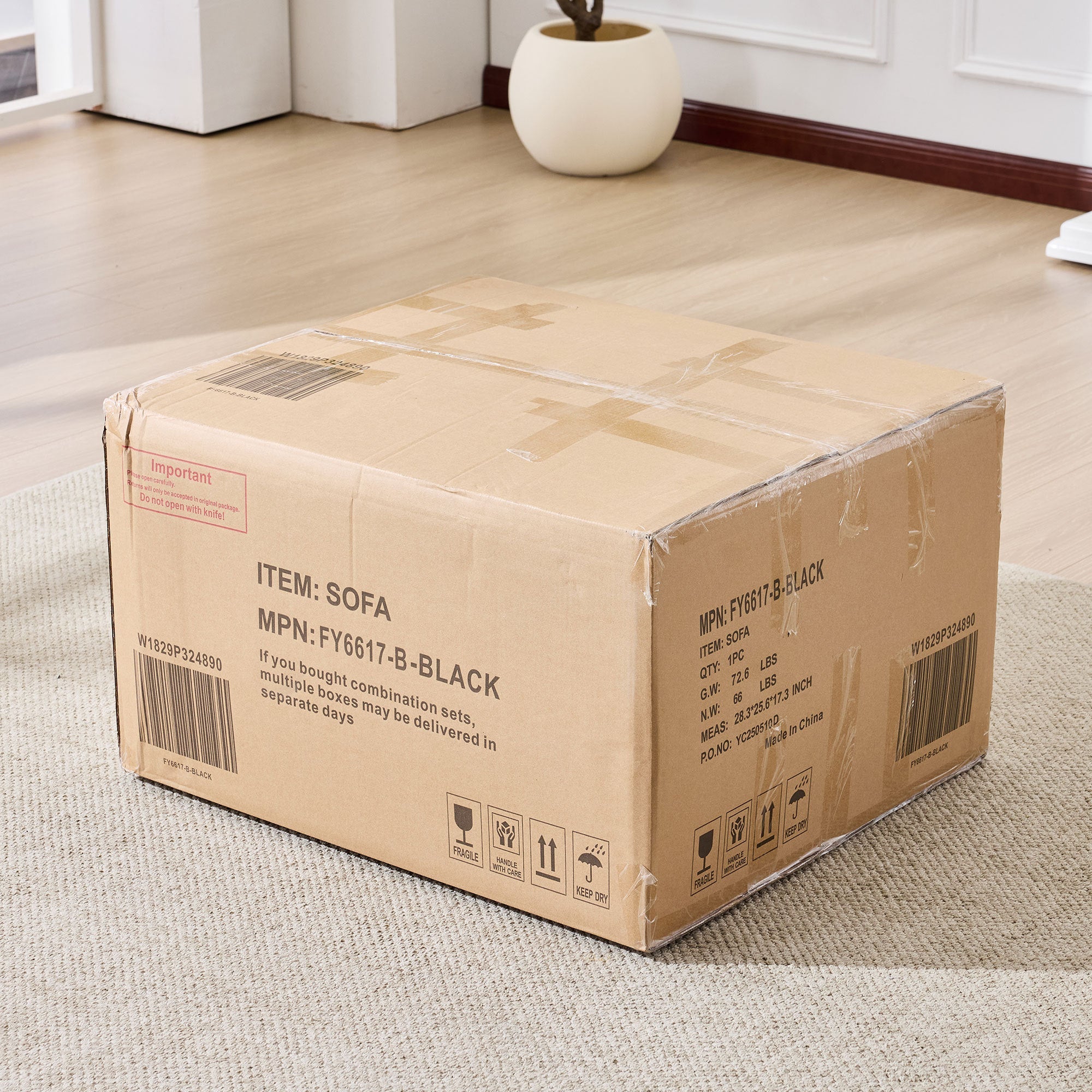 99*69' Modular Sectional Living Room Sofa Set, Modern Minimalist Style Couch, Upholstered Sleeper Sofa for Living Room, Bedroom, 2 PC Free Combination, Installation-free Sofa, L-Shape, Black