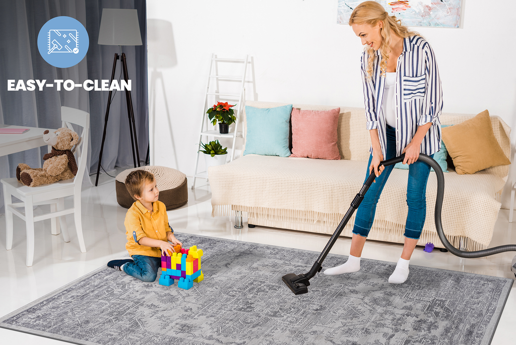 NAAR MARFI Collection 2X8 Silver / Oriental Runner Rug