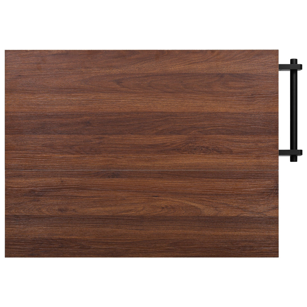 K&K 47.2' Farmhouse Kitchen Island with Drop Leaf, Kitchen Storage Island with Removable Side Racks, Two Drawers, Rolling Kitchen Cart on Wheels with Towel Rack, for Home, Kitchen, Dining Room, Black