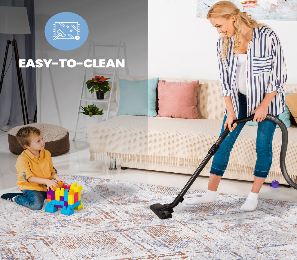 NAAR PAYAS Collection 2X8 Beige / Geometric Runner Rug