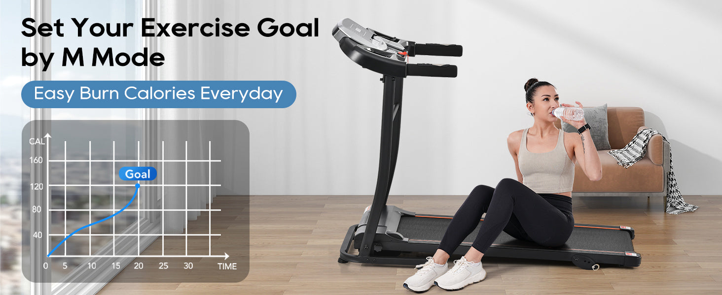 Treadmills for Home, Folding Treadmill with Incline and Heart Rate Sensor, 2.5HP Quiet Brushless with USB Charge Station, Small Space Portable Running Walking Machine, 300lbs Weight Capacity