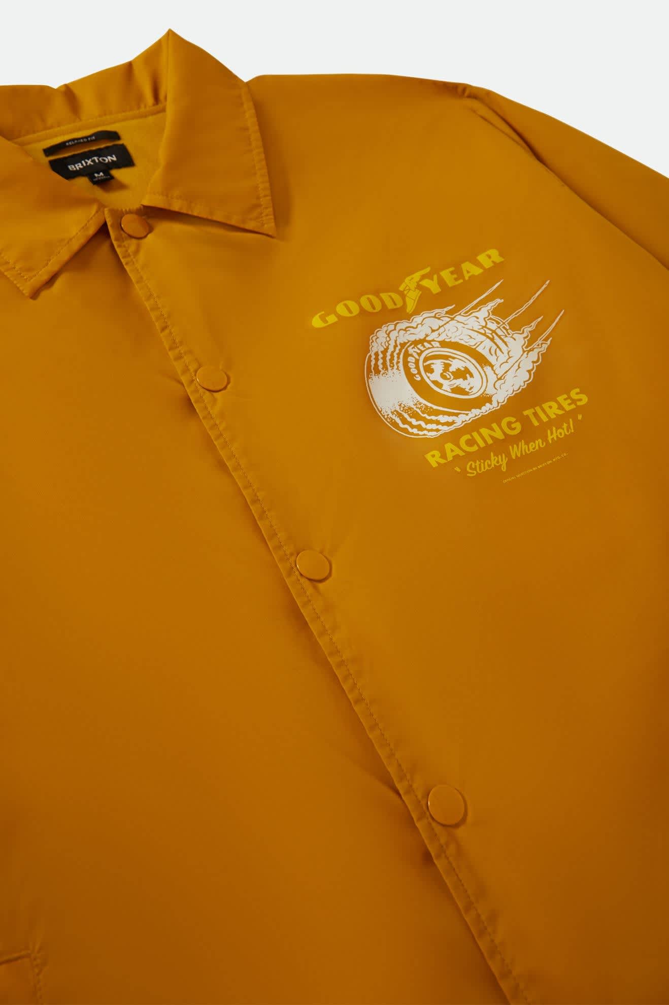 Brixton Goodyear Slick Nugget Gold Wind Breaker Jacket