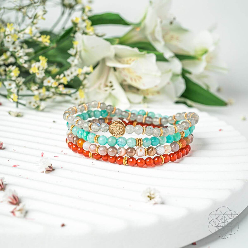 I Am Healthy: Mind, Body & Spirit Bracelet Pack of 4