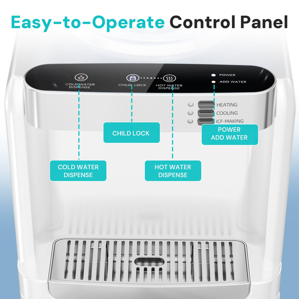 Kismile 4 in 1 Water Cooler Dispenser with Ice Maker