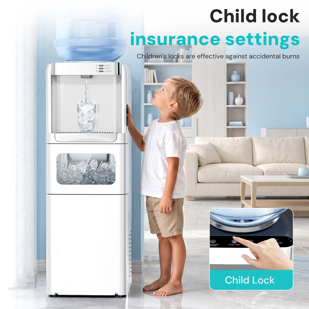 Kismile 4 in 1 Water Cooler Dispenser with Ice Maker