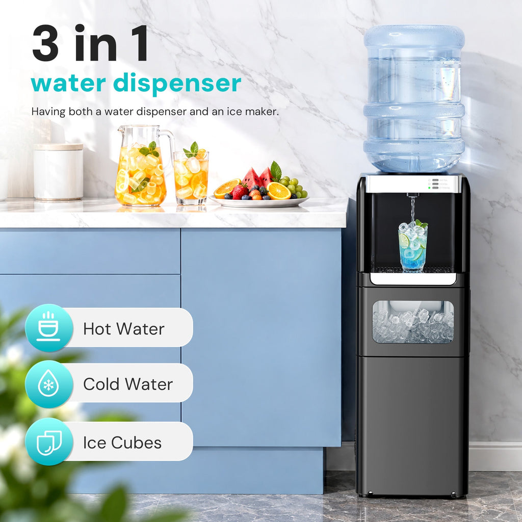 Kismile 4 in 1 Water Cooler Dispenser with Ice Maker