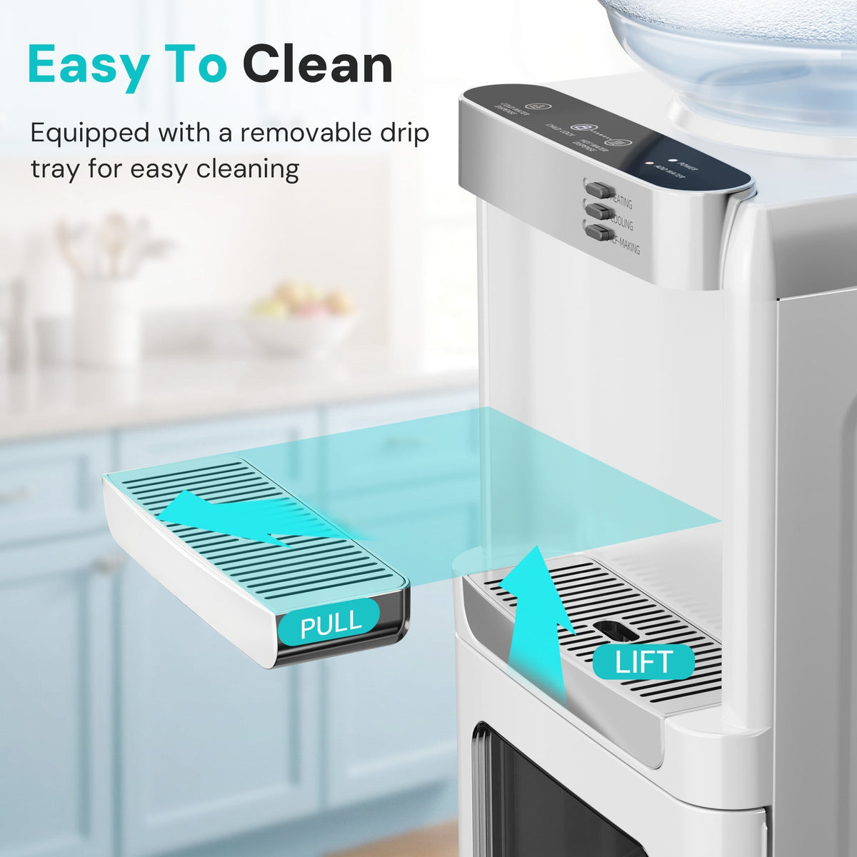 Kismile 4 in 1 Water Cooler Dispenser with Ice Maker