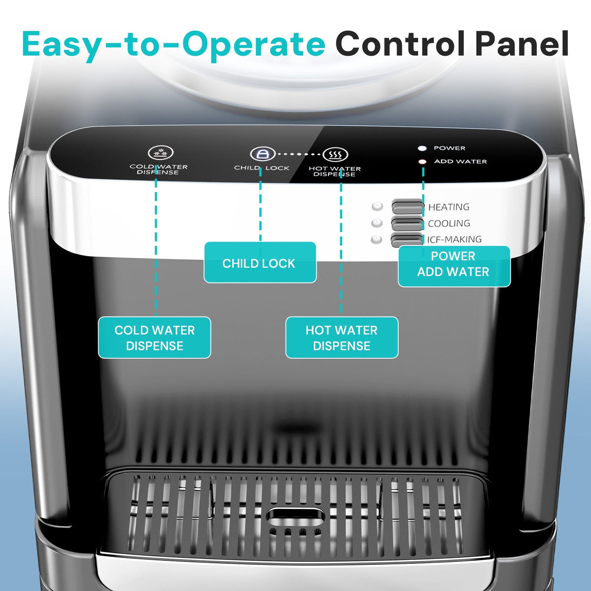 Kismile 4 in 1 Water Cooler Dispenser with Ice Maker