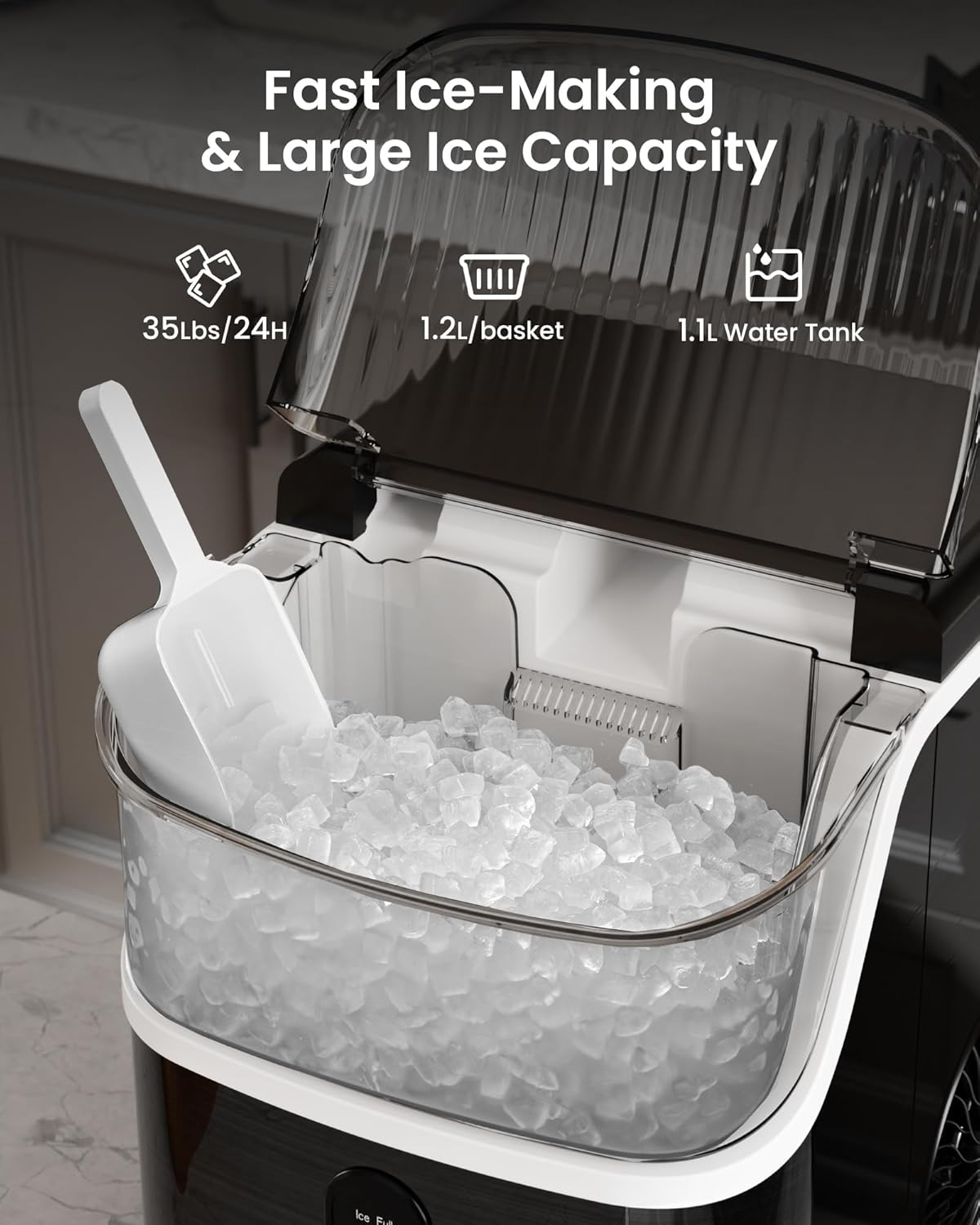 Kismile Nugget Countertop Ice Maker Z5815NB