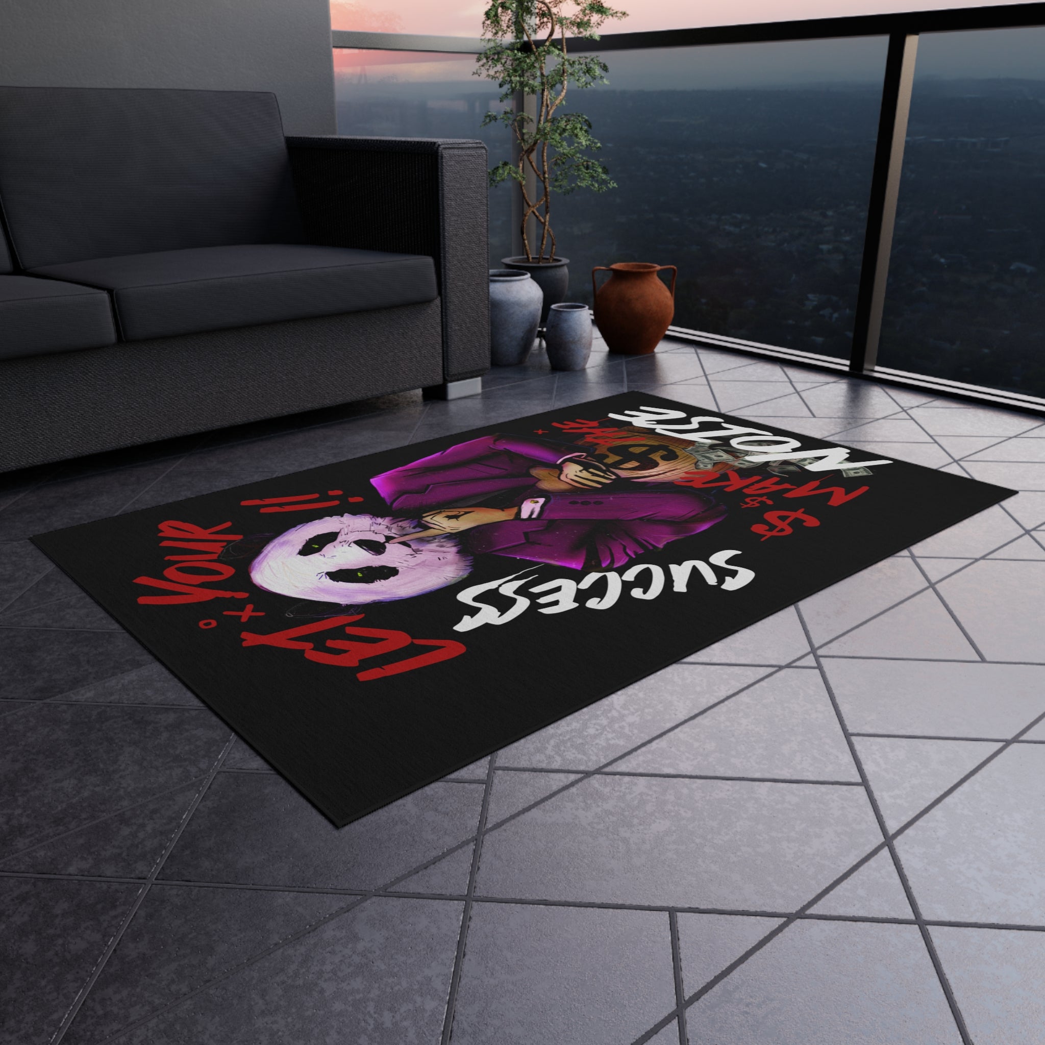 Let Your Success Make The Noise Black Rug