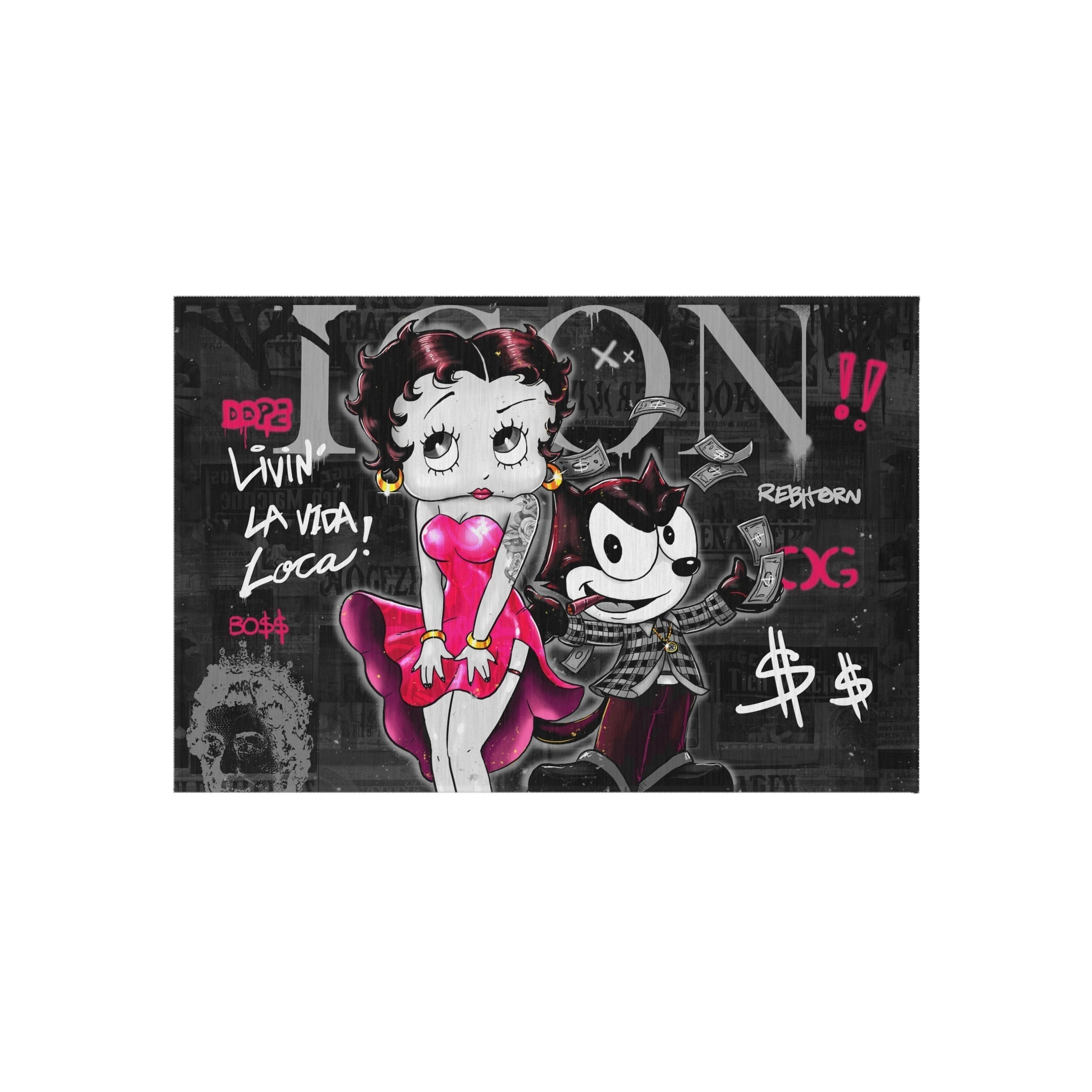 Livin La Vida Loca Black&Gold Rug