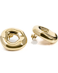 Mary Organic Donut Gold Statement Earrings