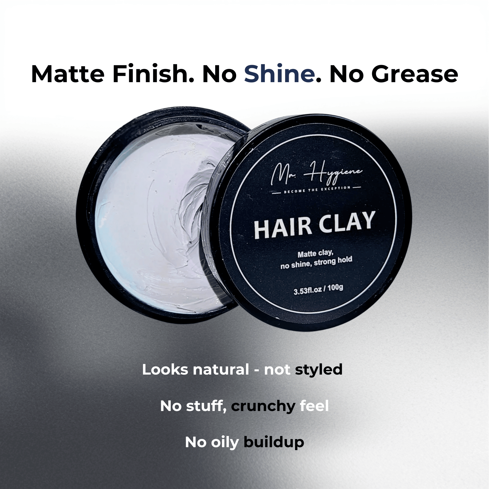 Matte Finish Hair Clay for Men - Strong Hold, Natural Look