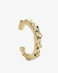 Nathalia Organic Textured Gold Open Cuff Bracelet