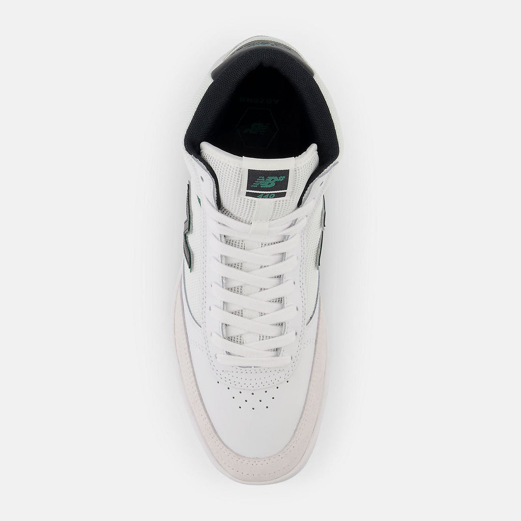 New Balance Shoes Numeric 440 High - White/Black and Green