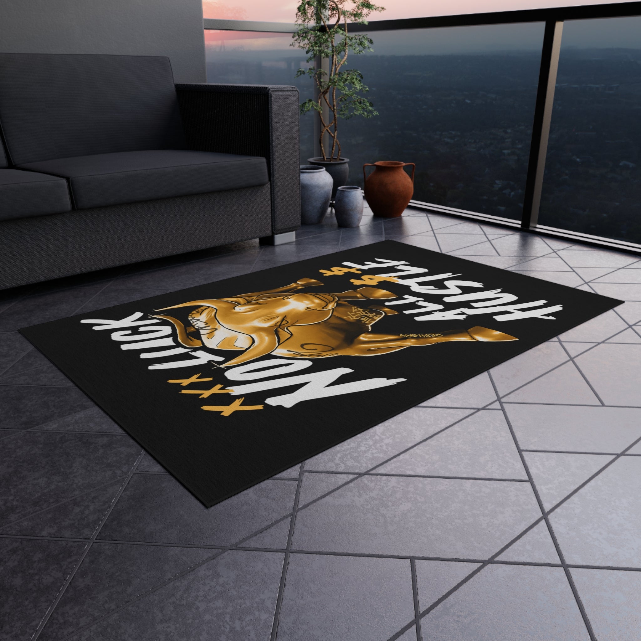 No Luck, All Hustle Rug