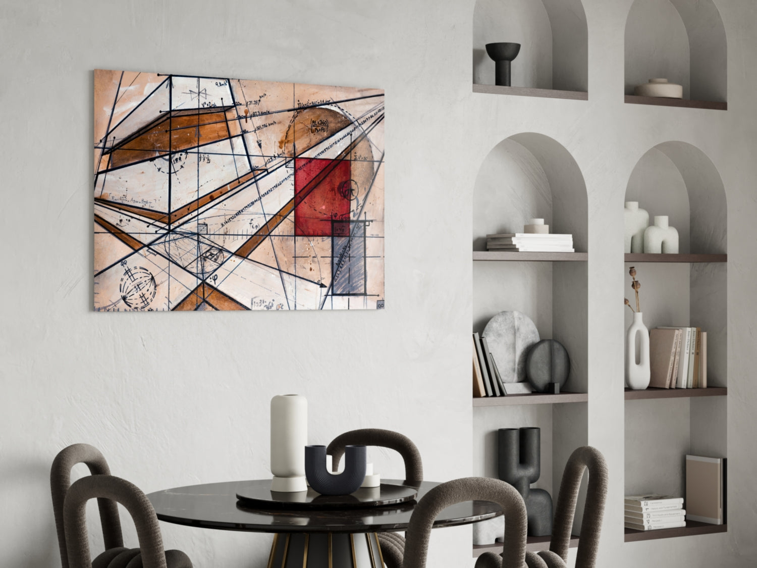 Meaningful Lines Glass Wall Art