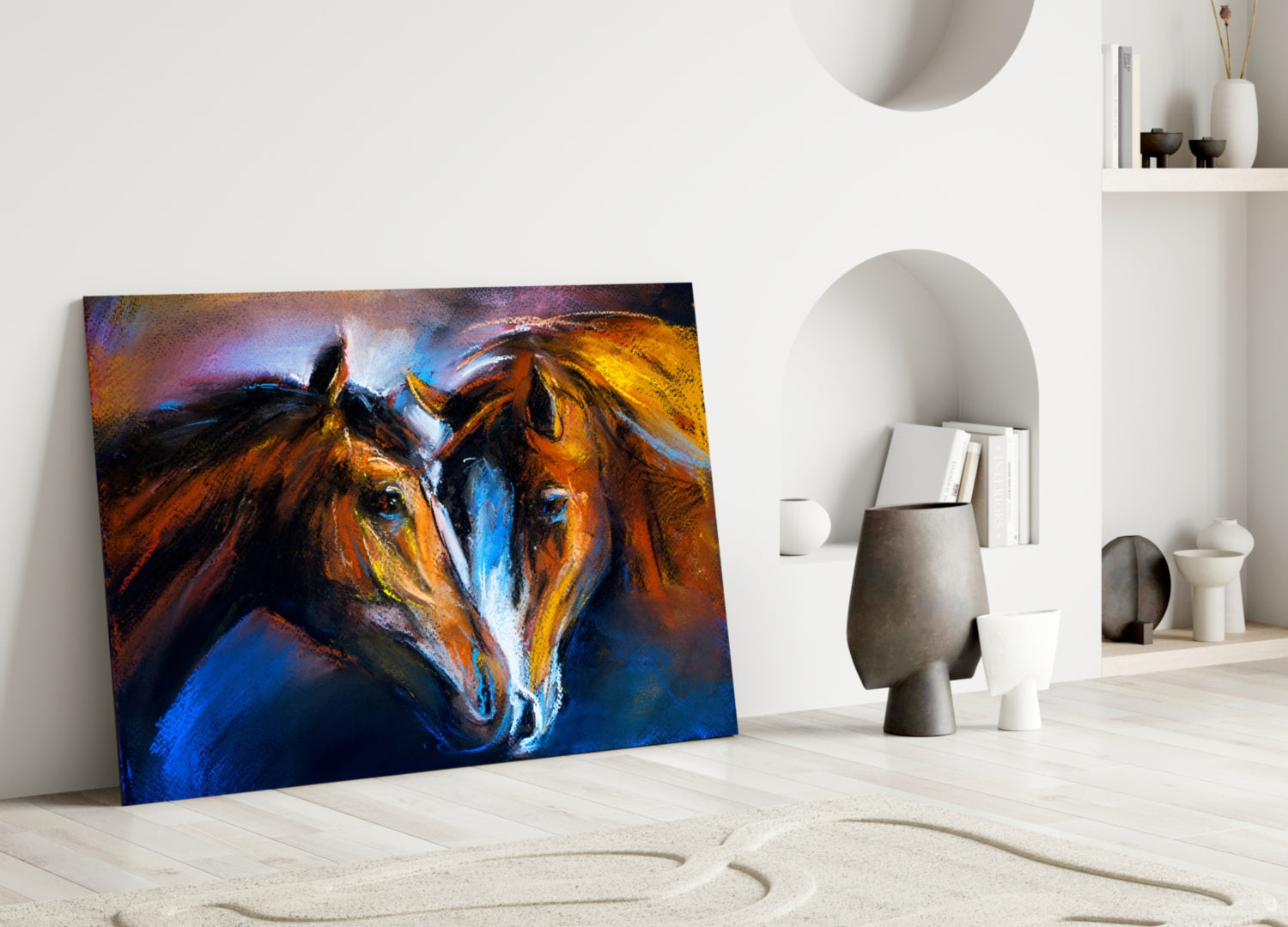 Horses Glass Wall Art