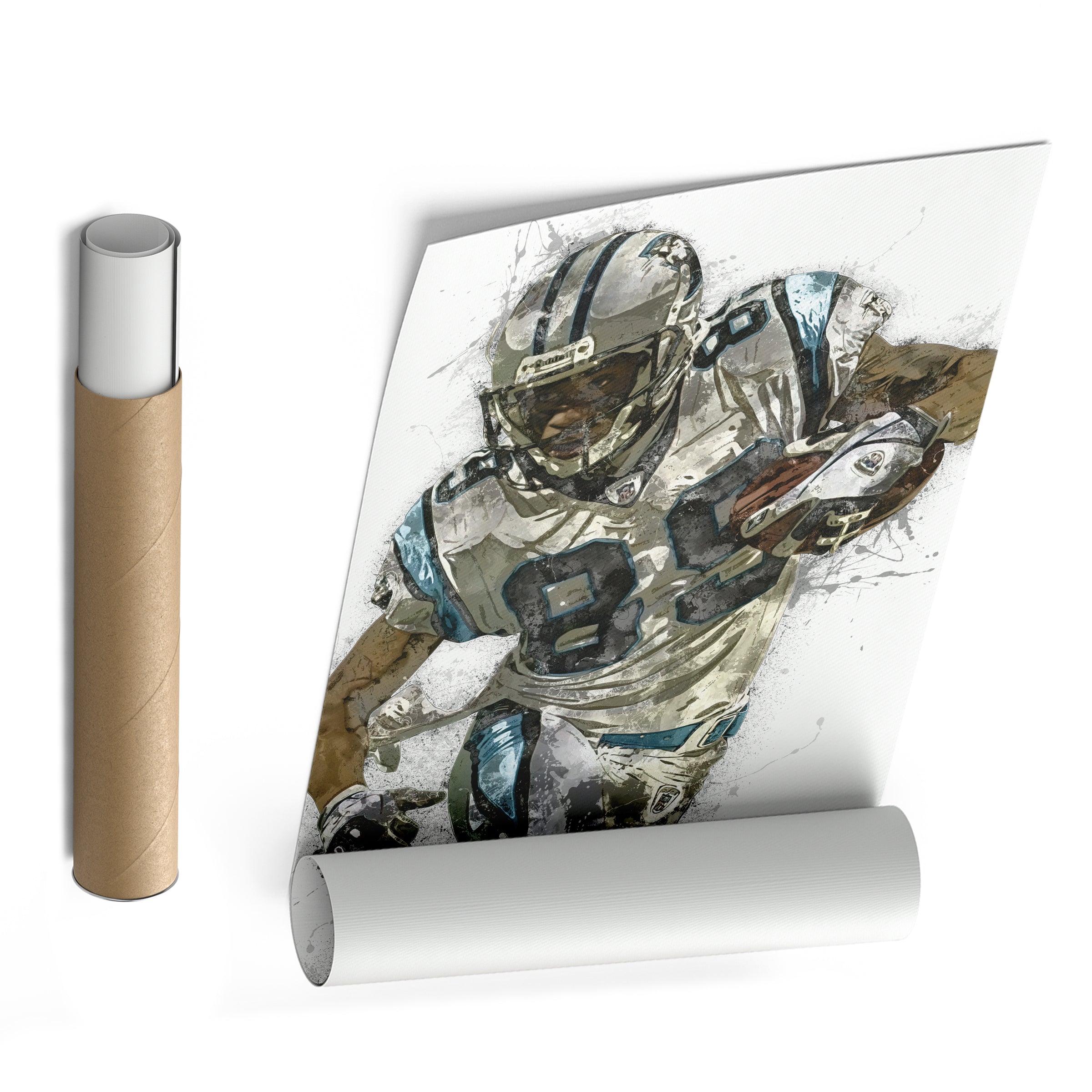 Steve Smith Canvas Art – Carolina Panthers Wall Decor