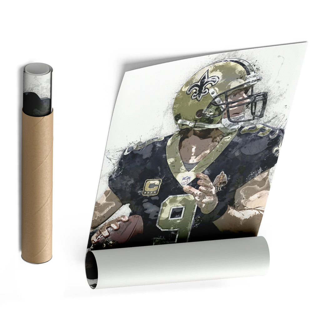 Drew Brees Canvas Art – New Orleans Saints Wall Decor