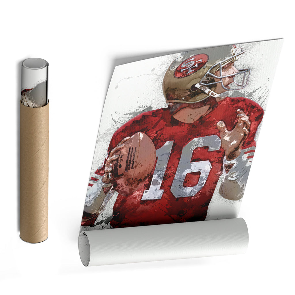 Joe Montana Canvas Art – San Francisco 49ers Wall Decor