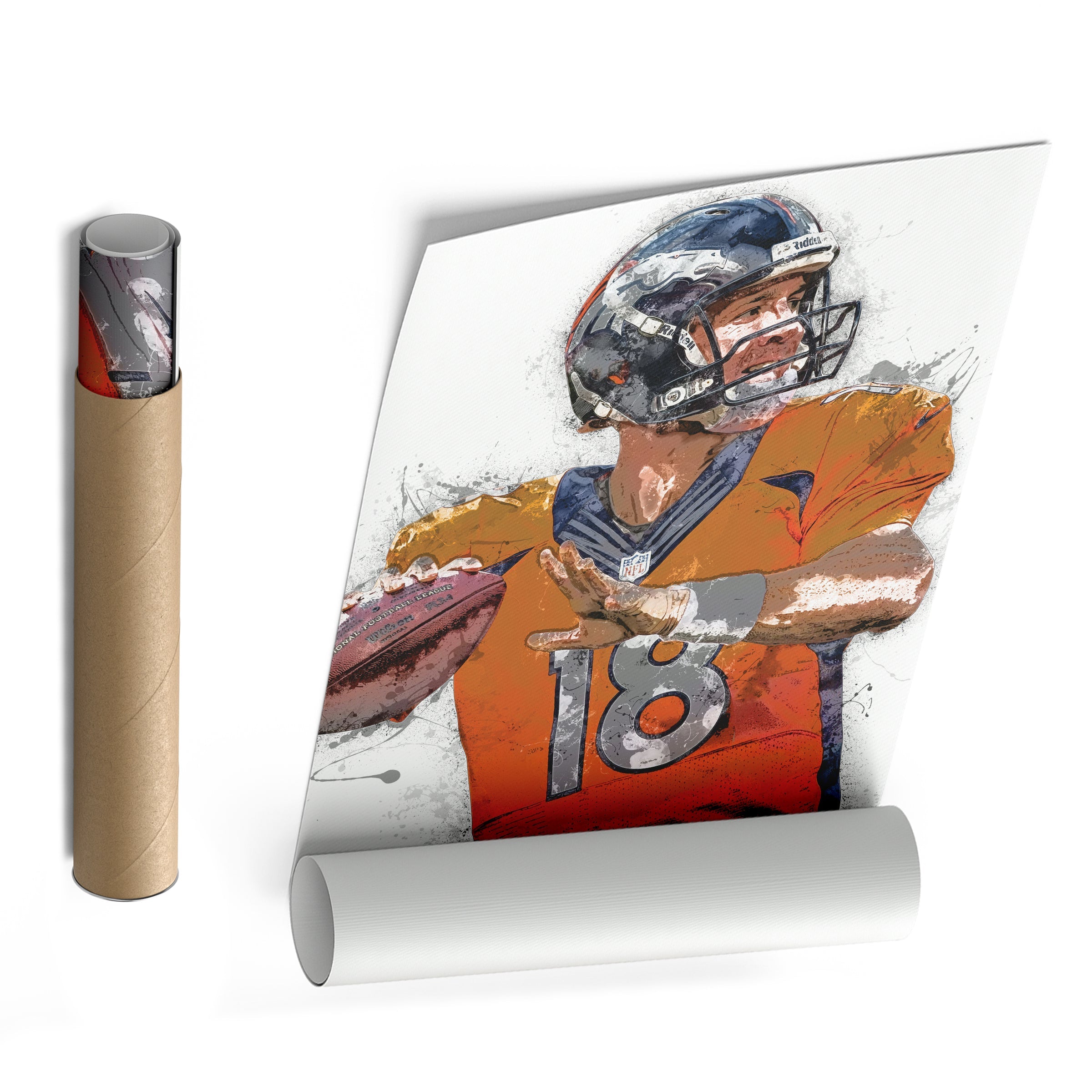 Peyton Manning Canvas Art – Denver Broncos Wall Decor