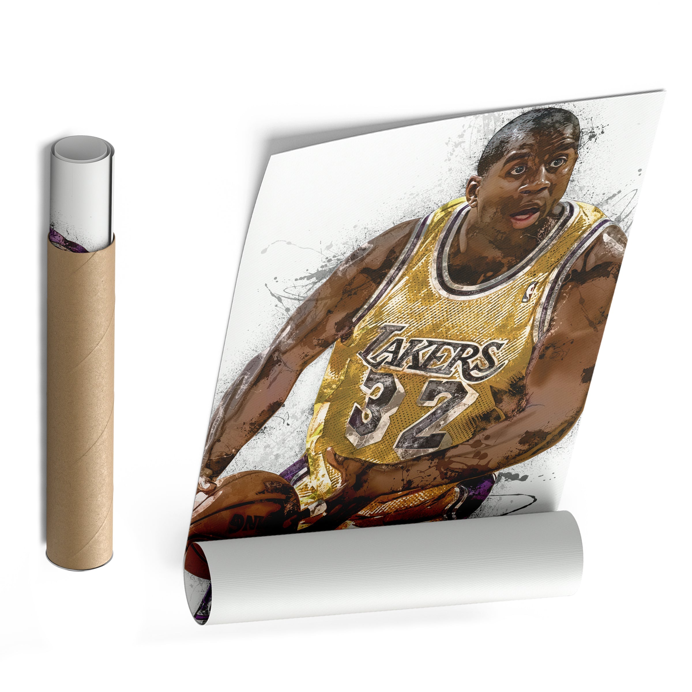 Magic Johnson Canvas Art – Los Angeles Lakers Wall Decor