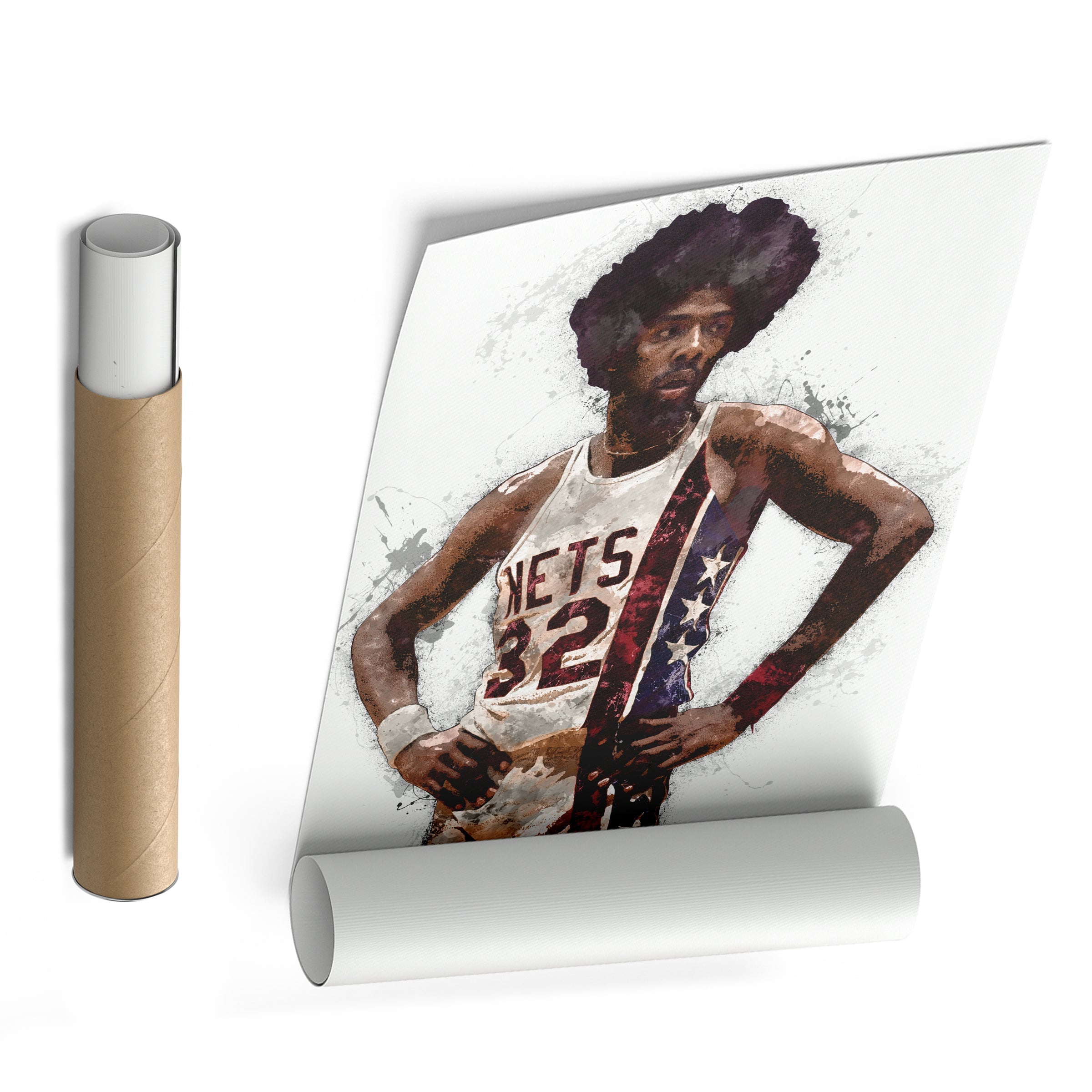 Julius Erving Canvas Art – New Jersey Nets Wall Decor