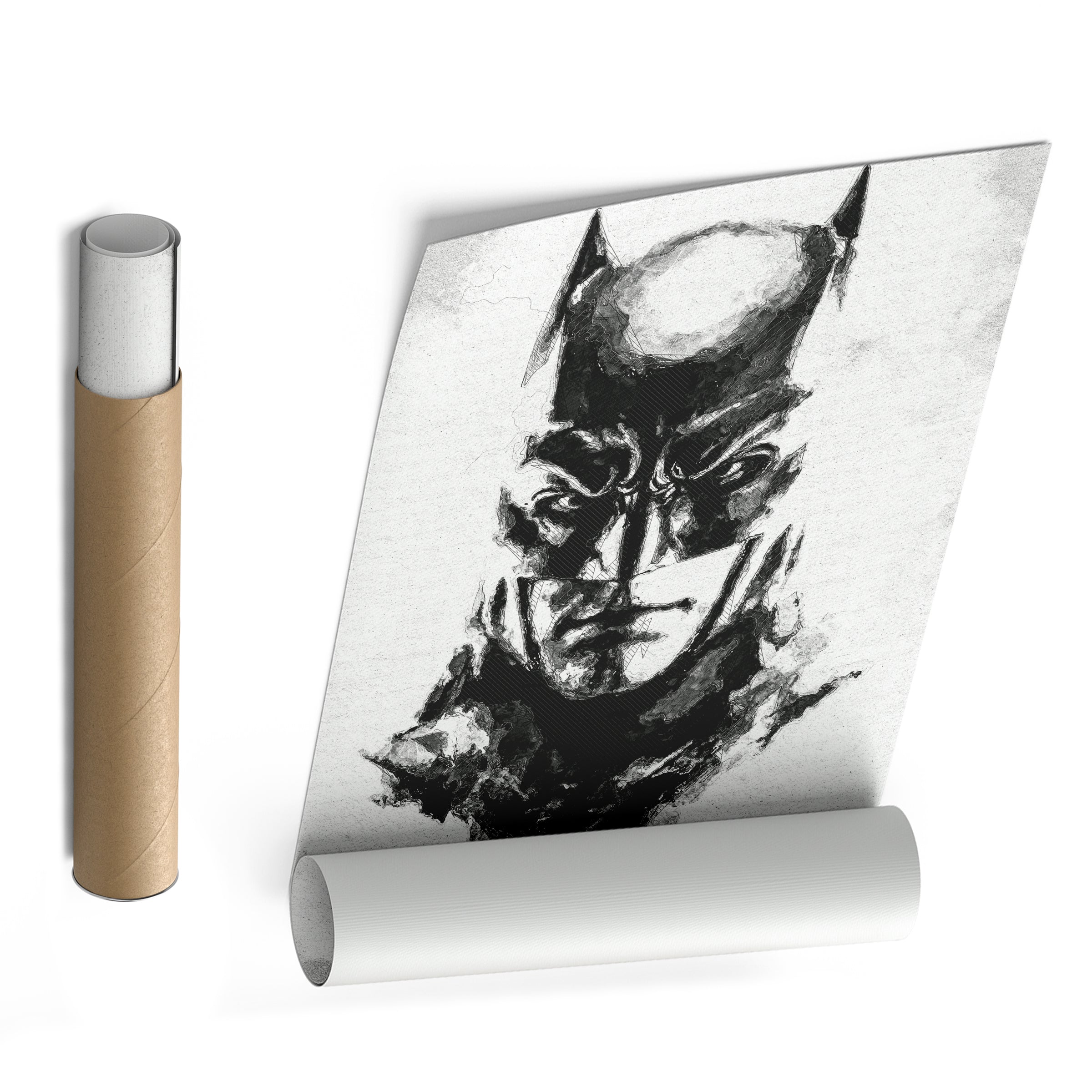 Batman Face Canvas – DC Comics Wall Art Gift for Superhero Fans and Man Cave Decor