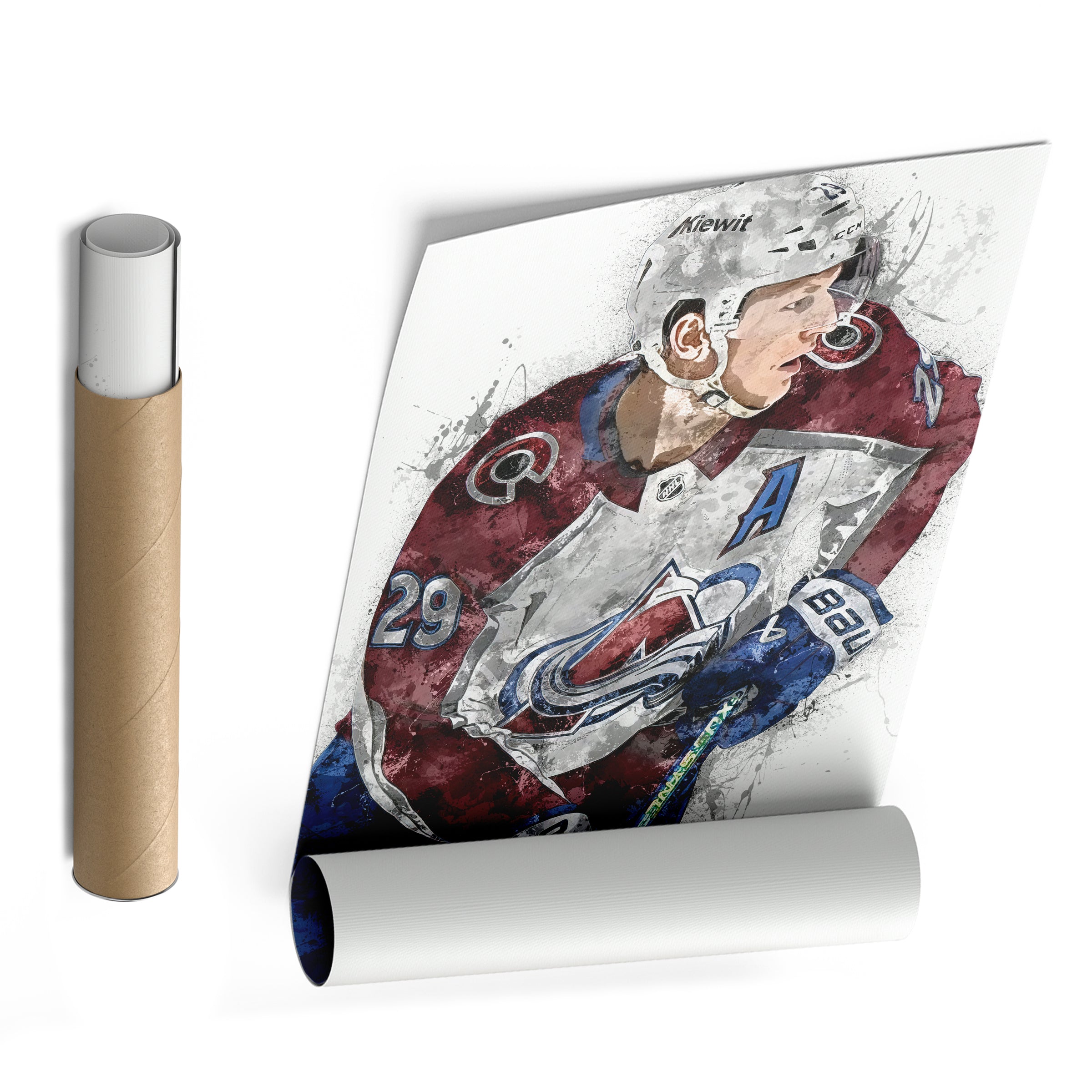 Nathan MacKinnon Canvas Art – Colorado Avalanche Wall Decor