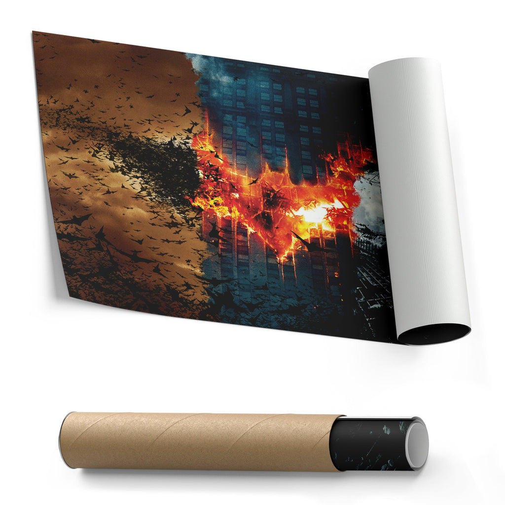 Batman Illustration Canvas Print – Joker Movie Wall Art for Superhero Home Decor