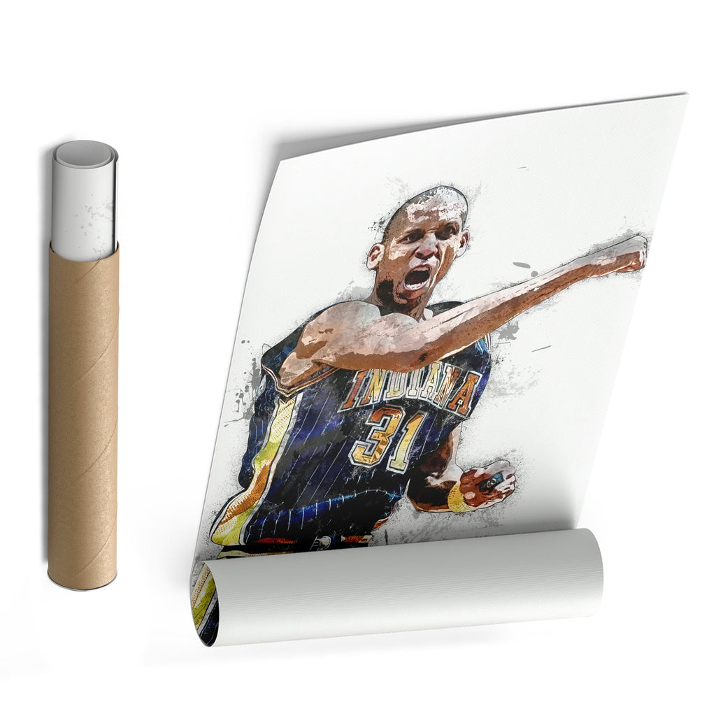 Reggie Miller Canvas Art – Indiana Pacers Wall Decor