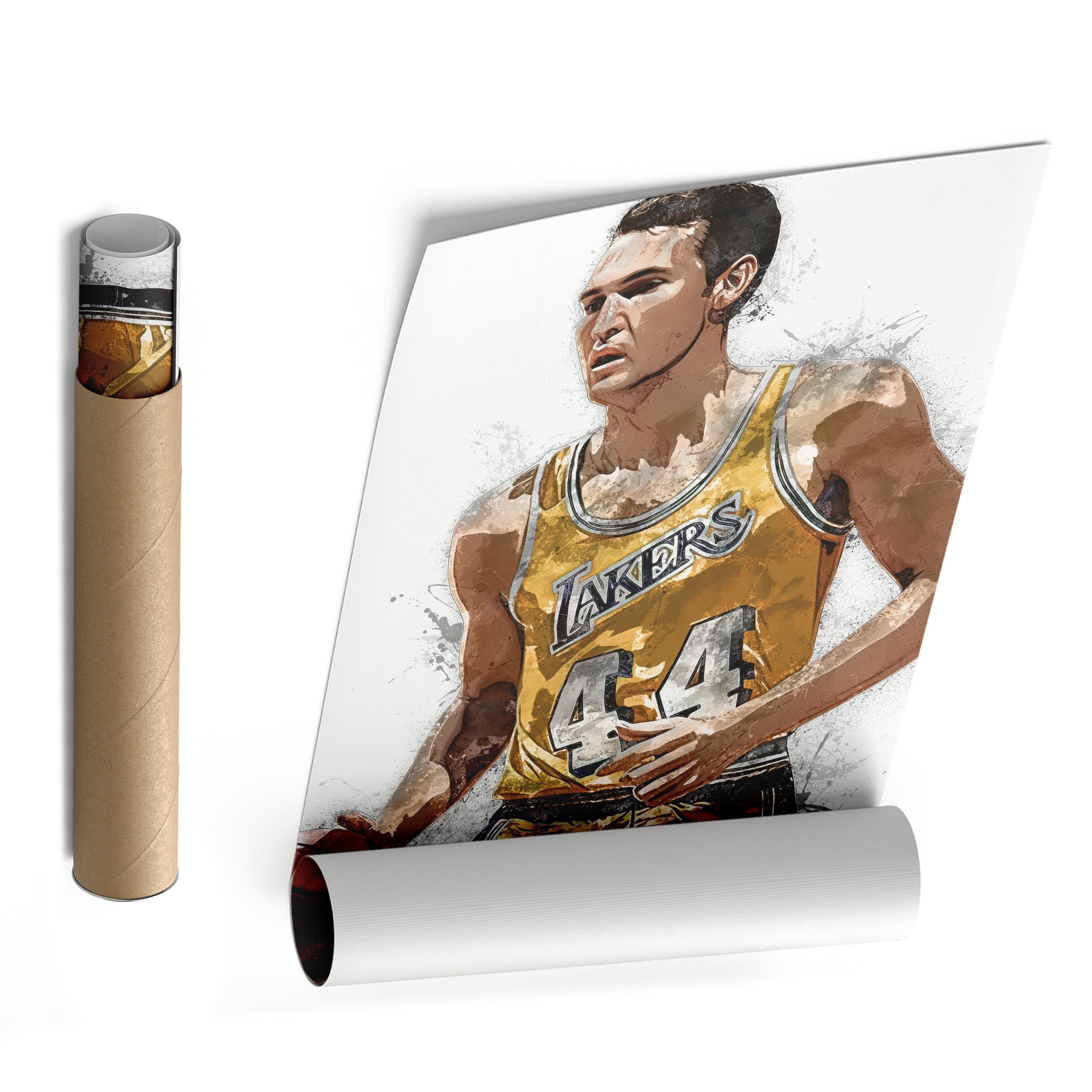 Jerry West Canvas Art – Los Angeles Lakers Wall Decor