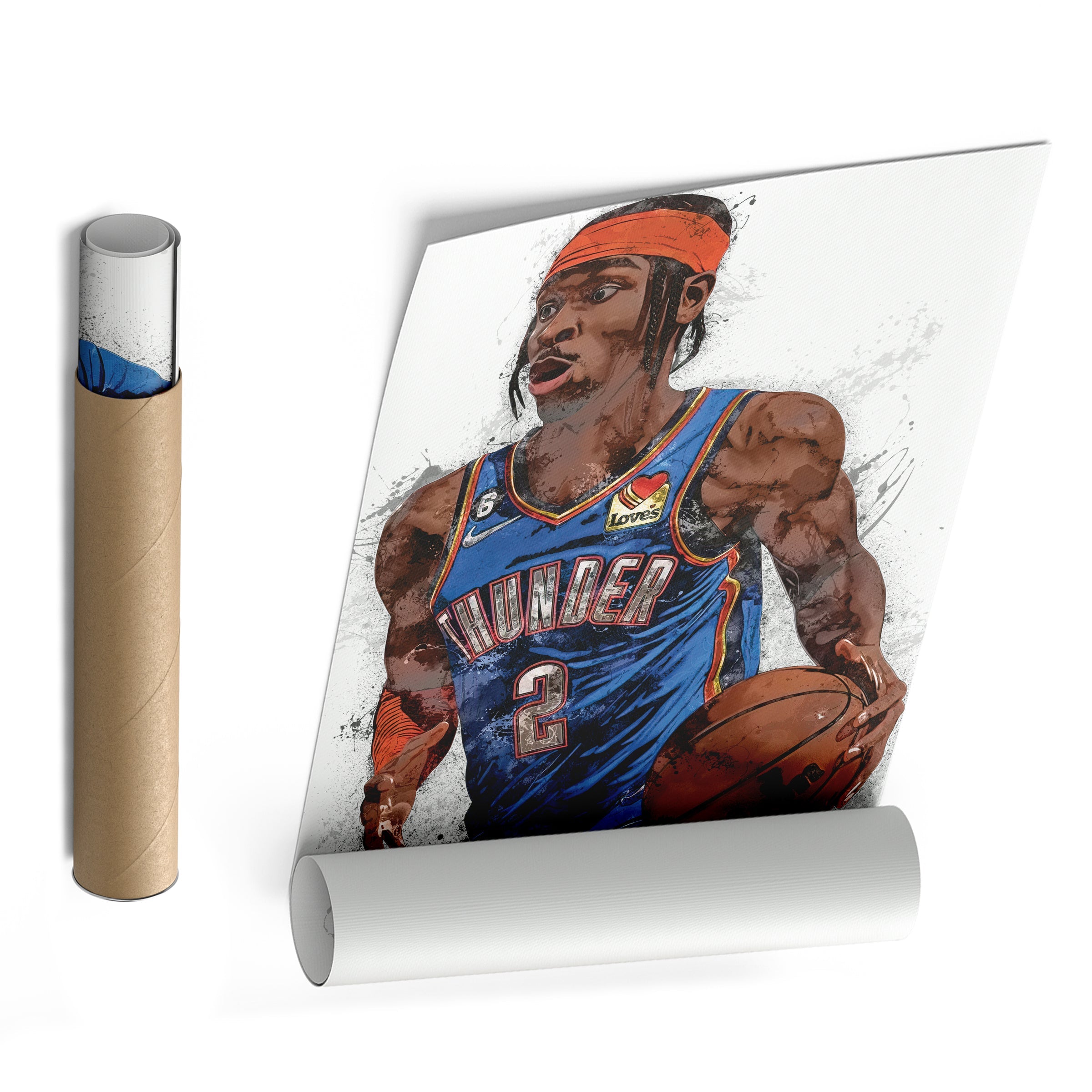 Shai Gilgeous-Alexander Canvas Art – Thunder SGA Wall Decor