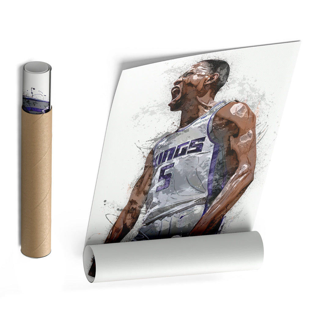De'Aaron Fox Canvas Art – Sacramento Kings Wall Decor
