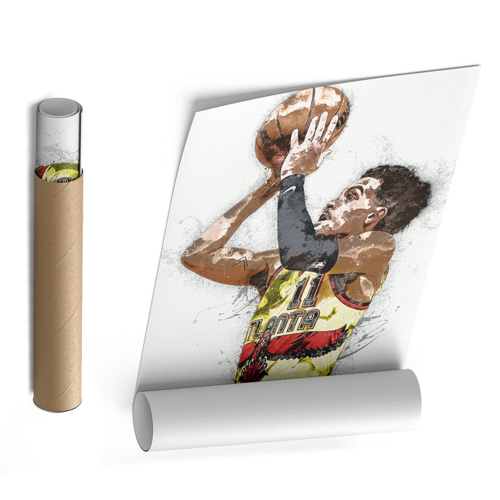Trae Young Canvas Art – Atlanta Hawks Wall Decor