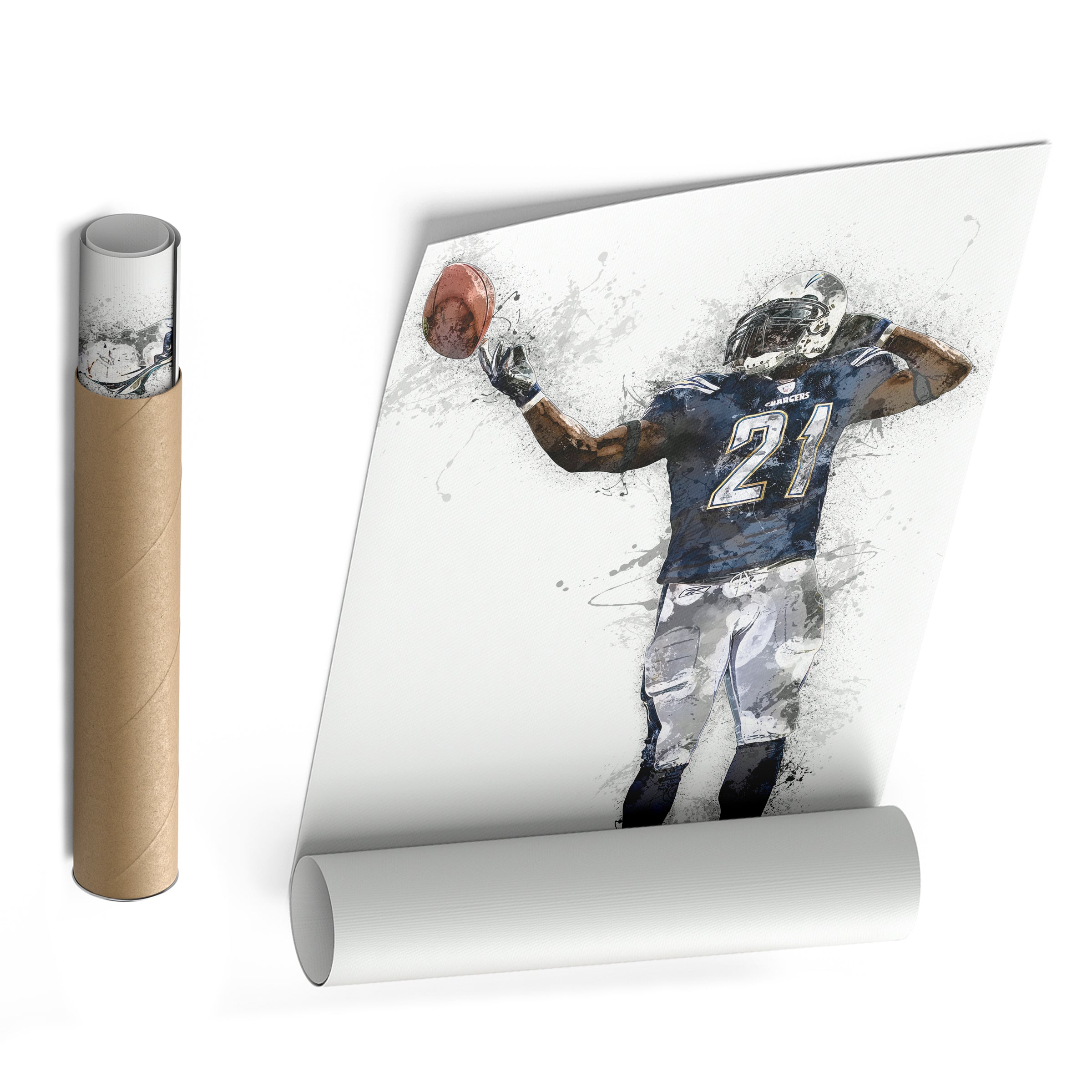 LaDainian Tomlinson Canvas Art – Los Angeles Chargers Wall Decor