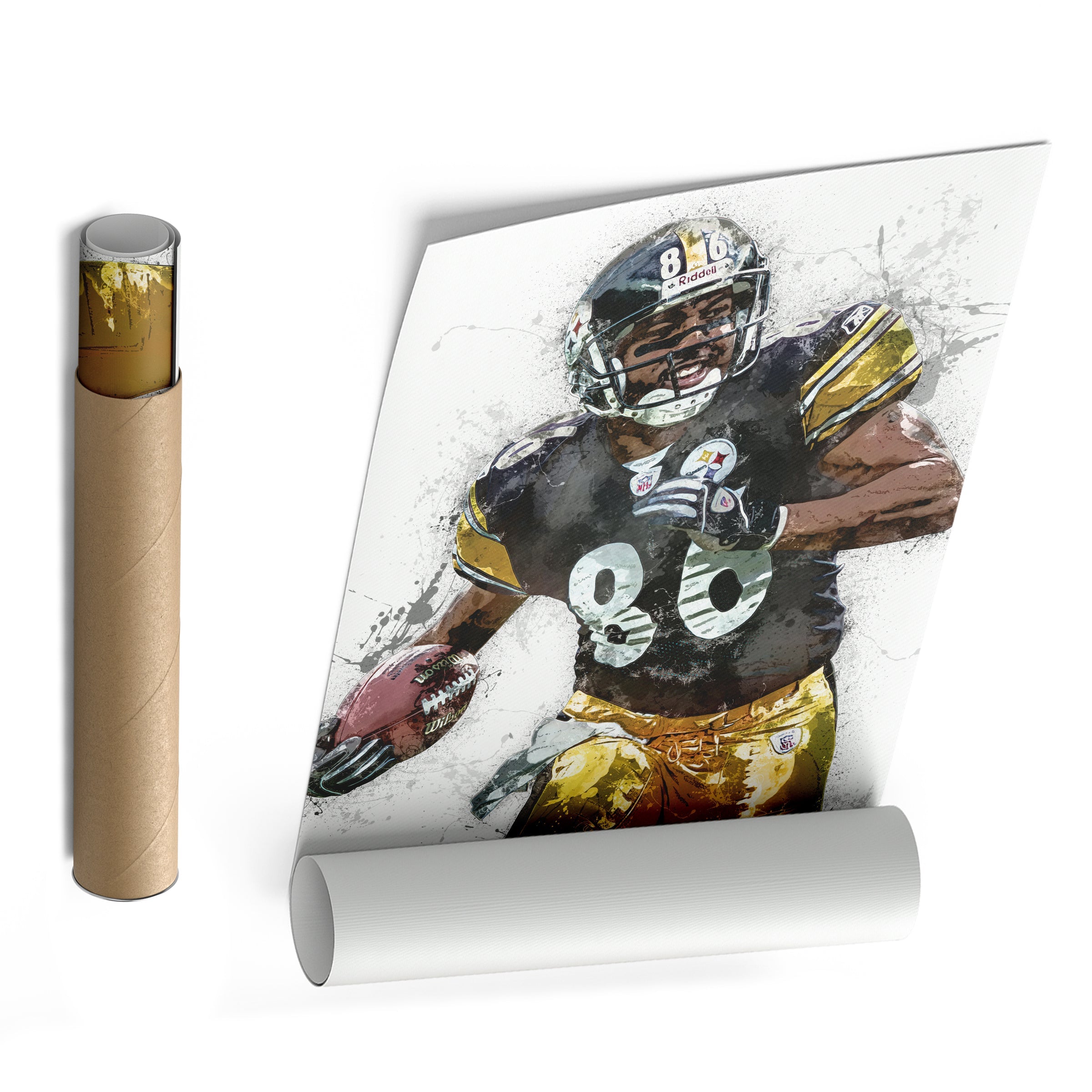 Hines Ward Canvas Art – Pittsburgh Steelers Wall Decor