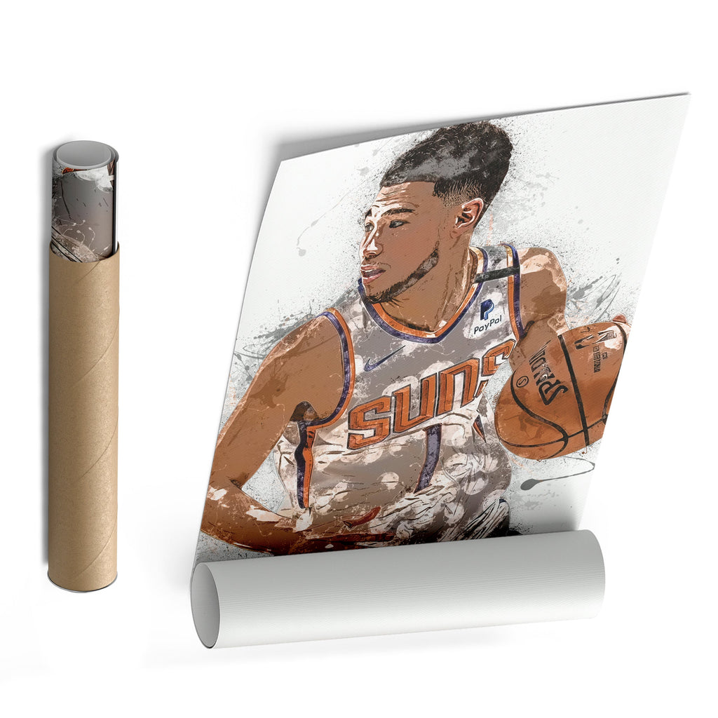 Devin Booker Canvas Art – Phoenix Suns Superstar Wall Decor