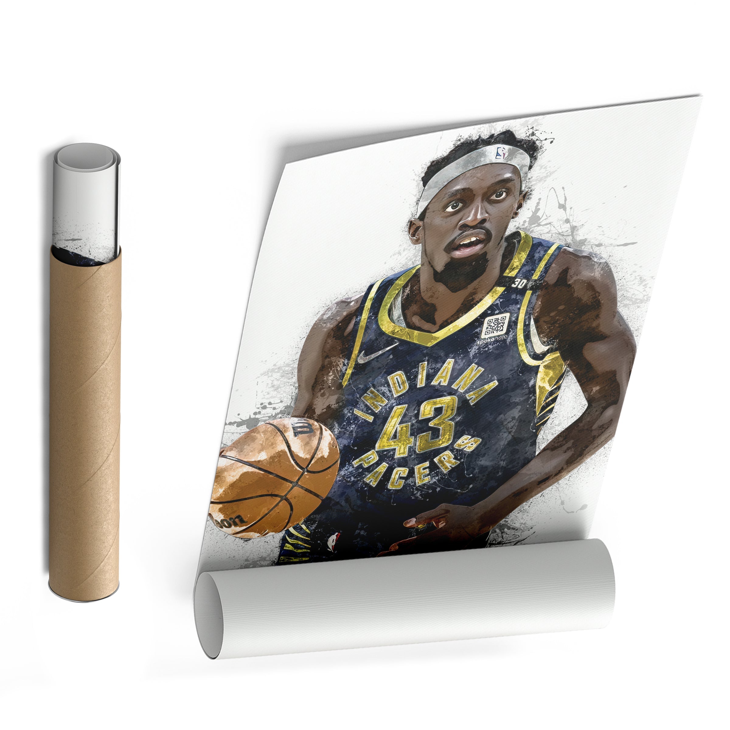 Pascal Siakam Canvas Art – Indiana Pacers Wall Decor