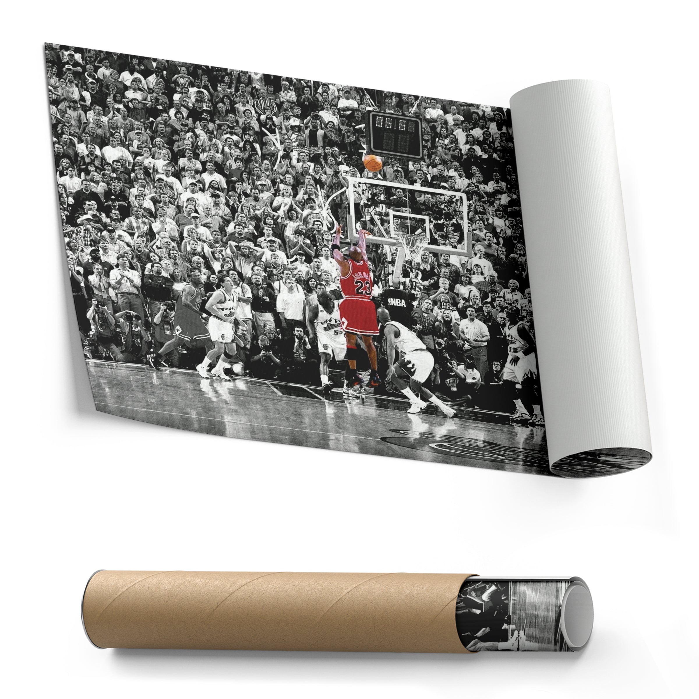Michael Jordan The Last Shot Canvas Print – Chicago Bulls Basketball Wall Art Decor
