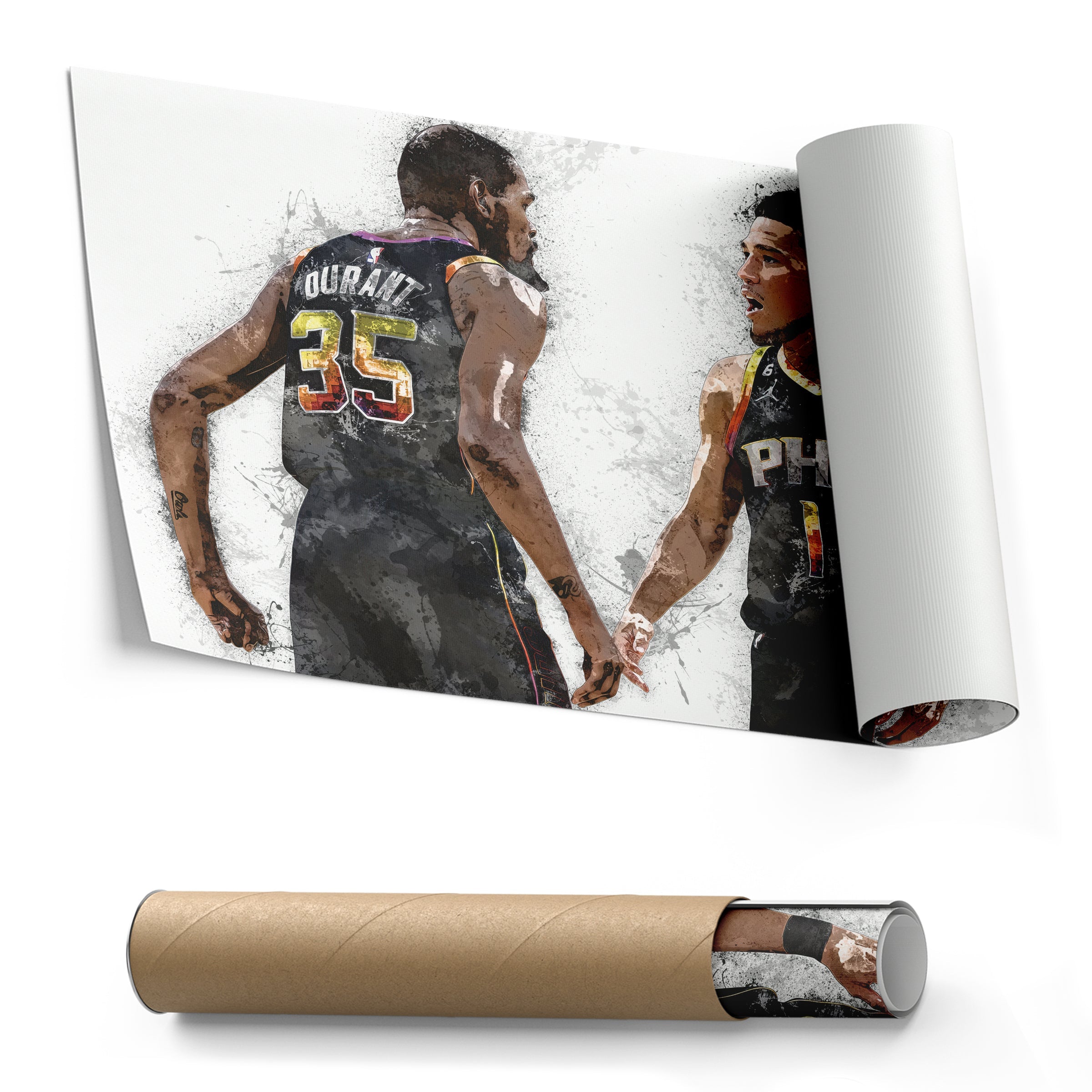 Kevin Durant & Devin Booker Canvas Art – Phoenix Suns Wall Decor