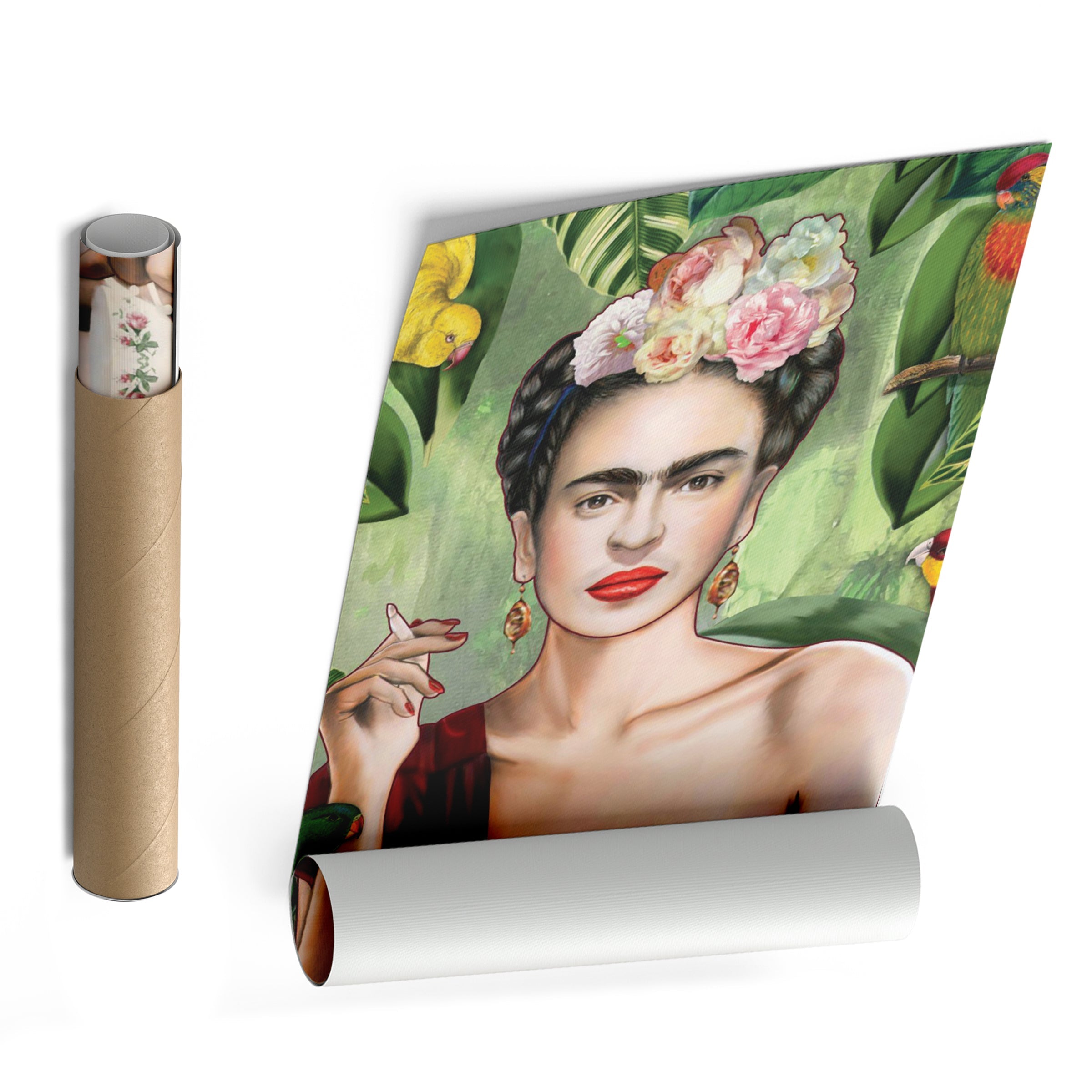 Frida Kahlo Canvas Art – Colorful Painter Wall Decor