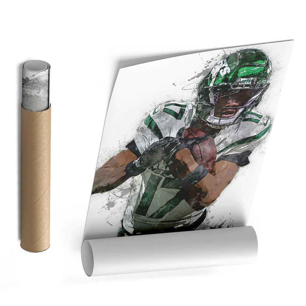 Garrett Wilson Canvas Art – New York Jets Wall Decor